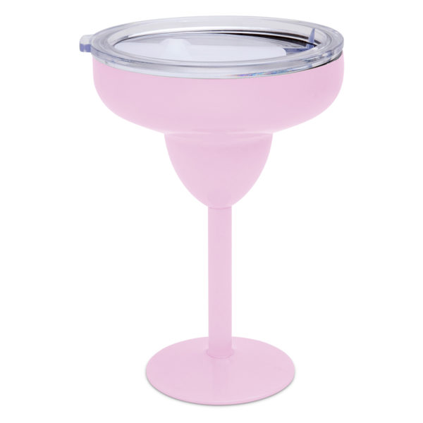 Pink Vacuum-Insulated Metal Margarita Glass