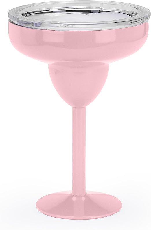 Pink Vacuum-Insulated Metal Margarita Glass –